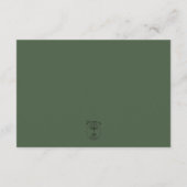 Winter dennenappel bessen moderne receptie bruilof informatiekaartje (Achterkant)