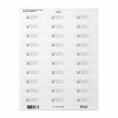 winter dennenappels watercolor script adres etiket (Full Sheet)