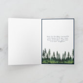 Winter Dennenboom Bos Sneeuw Rivier Kaart (Binnen)