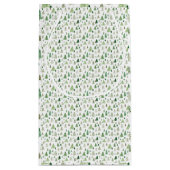 Winter dennenboom bos wijnzak klein cadeauzakje (Achterkant)