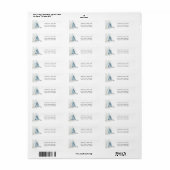 Winter dennenboom Retouradres Label (Full Sheet)