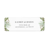 Winter dennenbos groen retour adres label (Voorkant)