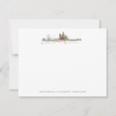 Winter Dennenbos Minimalistische Kaart Notitiekaartje (Voorkant)