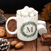Winter Dennengroen Denneappel Krans Monogram