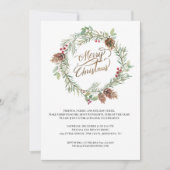 Winter Dennenkegels Rode Bes Kerstfeest  (Voorkant)