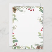 Winter Dennenkegels Rode Bes Kerstfeest  (Achterkant)