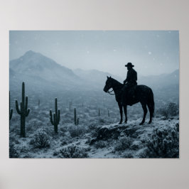 Winter Desert Print - Rare Snowy Western Landscape