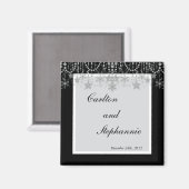 Winter Diamond Bruiloft Magneet Favor (Voorkant / Achterkant)