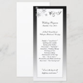 Winter Diamond Wedding Programma's (Voorkant / Achterkant)