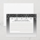 Winter Diamond Wedding Writable Advice Kaart (Voorkant / Achterkant)