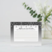 Winter Diamond Wedding Writable Advice Kaart (Staand voorkant)