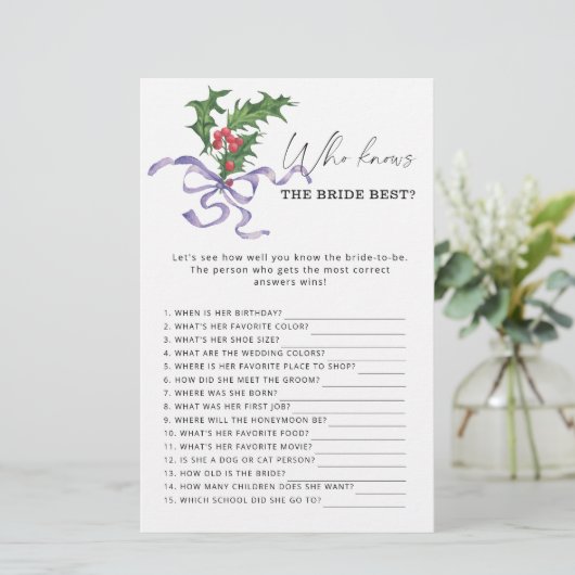 Winter die het beste bruidspel kent (Staand voorkant)