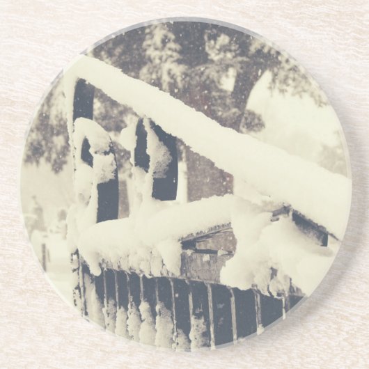 Winter Dieetgewas Zandsteen Onderzetter (Voorkant)
