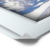 Winter Diepgevroren venster met een Uitzicht Poste Poster (Hoek)