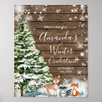 Winter Dier Hout Sneeuwvlokken ONEderland Verjaard
