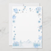 Winter Dier Onederland 1e verjaardag Kaart (Achterkant)