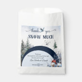 Winter Dier Vogel Sneeuw Veel dank Bedankzakje (Voorkant)
