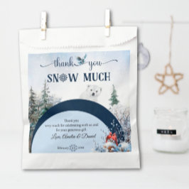 Winter Dier Vogel Sneeuw Veel dank Bedankzakje