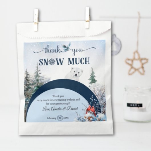 Winter Dier Vogel Sneeuw Veel dank Bedankzakje