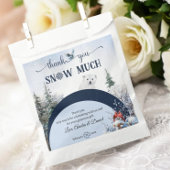 Winter Dier Vogel Sneeuw Veel dank Bedankzakje