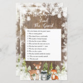 Winter Dieren Hout Sneeuwvlokken Vind het Gastensp (Voorkant / Achterkant)