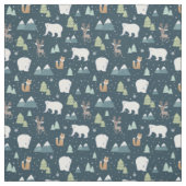 Winter Dieren Kerst Patroon Stof (Swatch)