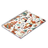 Winter dieren naadloos patroon notitieboek (Linkerzijde)