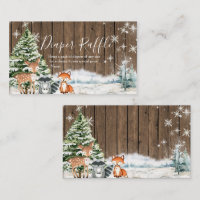 Winter Dierlijk Bosland Sneeuwvlokken Luier Raffle