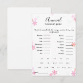 Winter Dierlijke dracht spel baby shower spel Kaar Kaart (Voorkant / Achterkant)