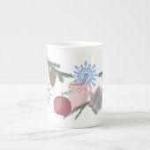 Winter dingen beenderporseleinmok porselein kop (Voorkant)