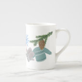 Winter dingen beenderporseleinmok porselein kop (Rechts)