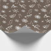 Winter Dingen Inpakpapier - Aarde + Sneeuw (Hoek)