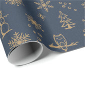 Winter Dingen Inpakpapier - Dusk + Fawn (Rol Hoek)