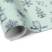 Winter Dingen Inpakpapier - Mint + Dusk (Rol Hoek)