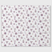 Winter Dingen Inpakpapier - Sneeuw + Bieten (Vlak)