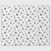 Winter Dingen Inpakpapier - Sneeuw + Fig (Vlak)