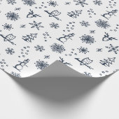 Winter Dingen Inpakpapier - Sneeuw + Schemering (Hoek)