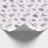 Winter Dingen Inpakpapier - Snow + Plum (Hoek)