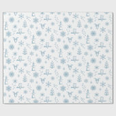 Winter Dingen Inpakpapier - Snow + Sky (Vlak)