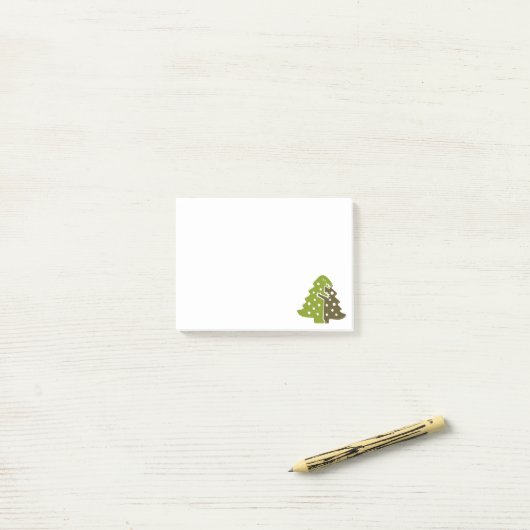 Winter Dinosaur Green kerstboomfeest Post-it® Notes (Op bureau)