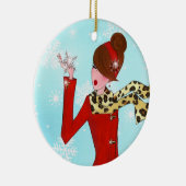 "Winter DIVA" keramisch Ornament (Rechts)