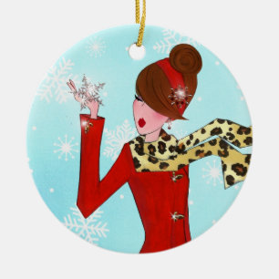 "Winter DIVA" keramisch Ornament