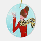 "Winter DIVA" keramisch Ornament (Links)