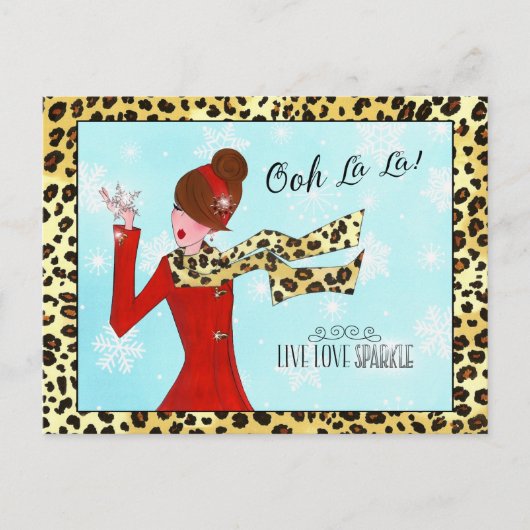 WINTER DIVA - Live Love Sparkle! Briefkaart (Voorkant)
