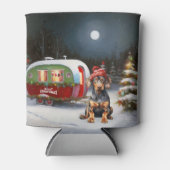 Winter Doberman Caravan Kerstavontuur Blikjeskoeler (Voorkant)
