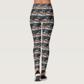 Winter Dobermann Caravan Kerst Avontuur Leggings (Achterkant)