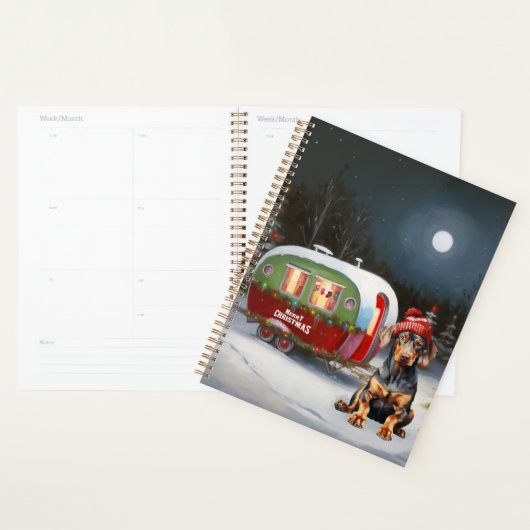 Winter Dobermann Caravan Kerst Avontuur Planner (Display)