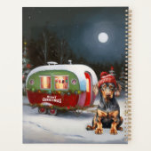 Winter Dobermann Caravan Kerst Avontuur Planner (Achterkant)