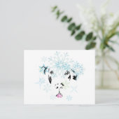 Winter Dog Argenta Briefkaart (Staand voorkant)