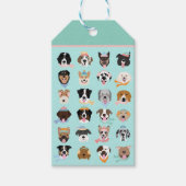 Winter Dog Faces Cadeaulabel (Voorkant)